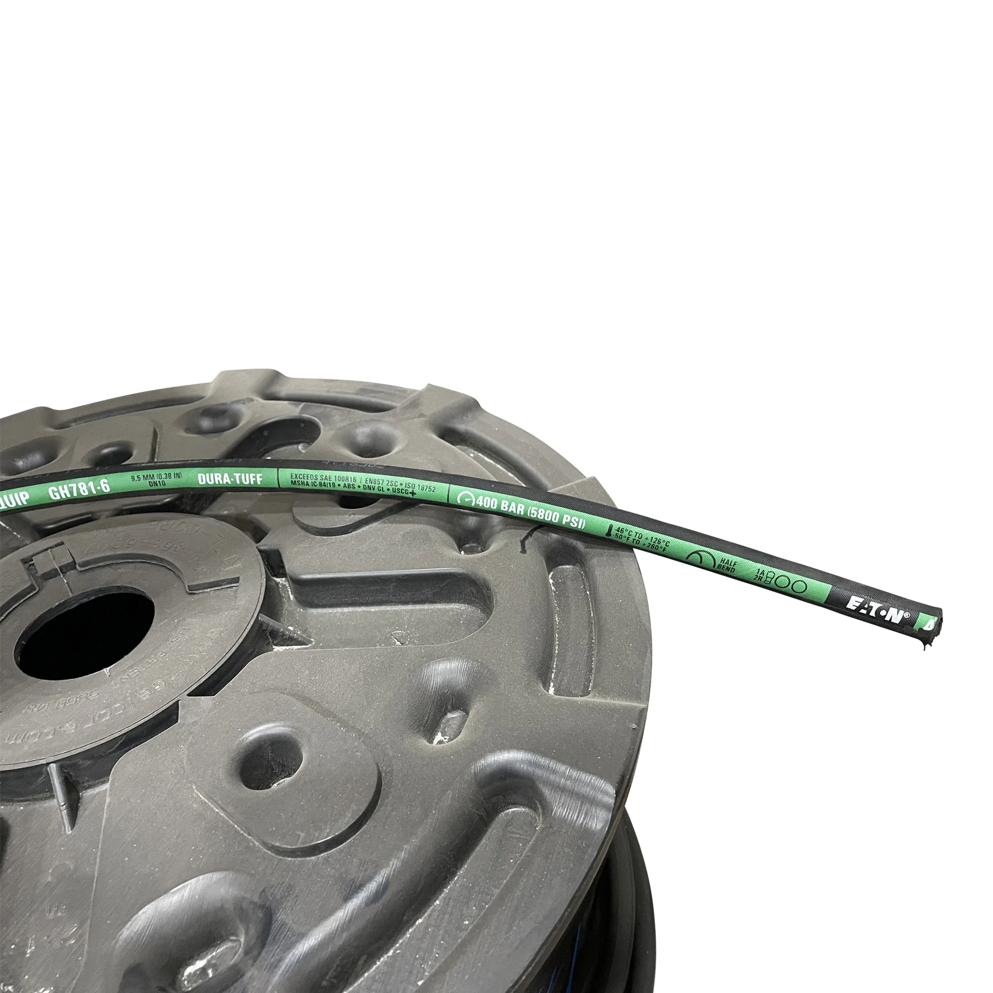 Aeroquip 0.38" Inner Diameter AQ 100R16 Green Stripe Hydraulic Hose