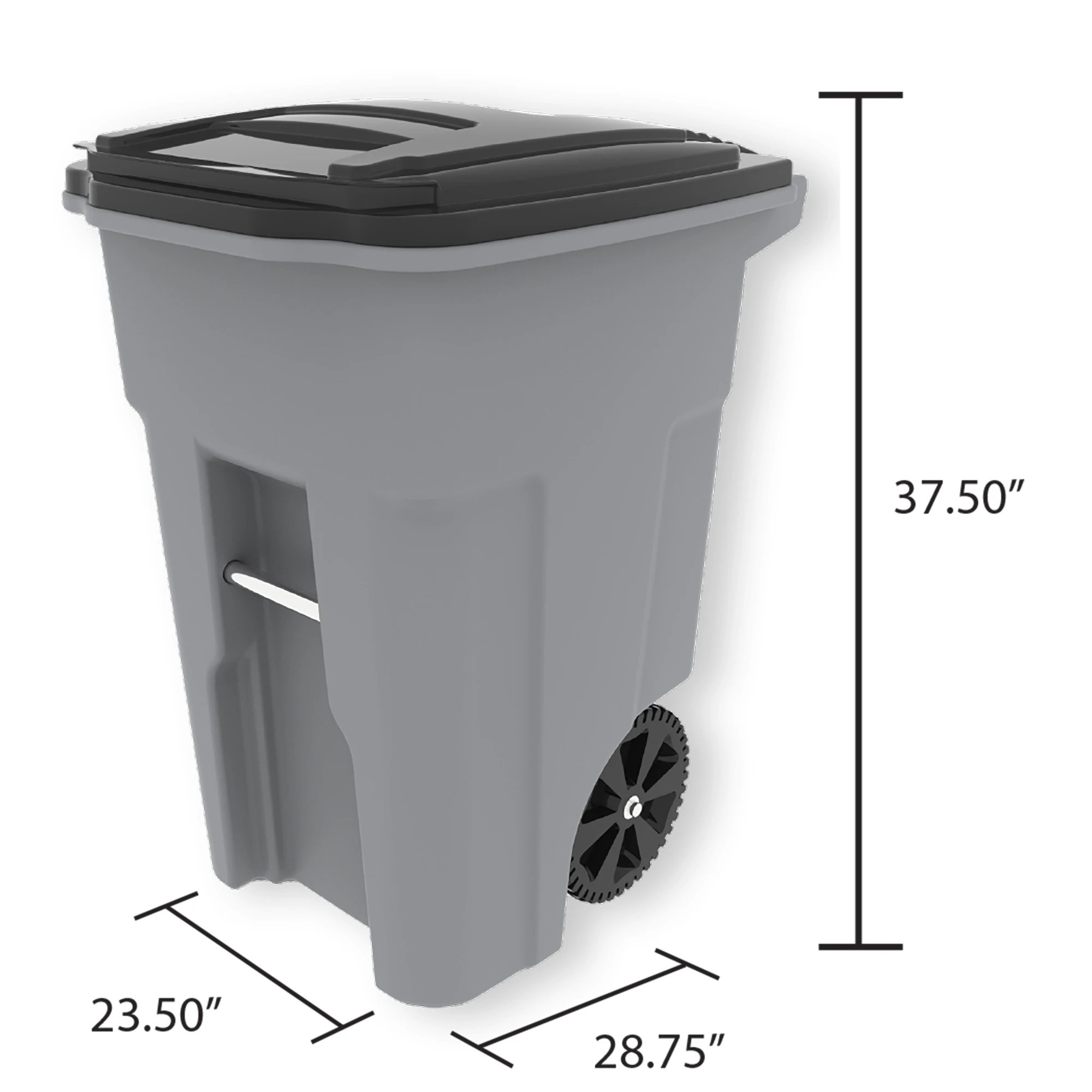 Toter® 48 Gal. Trash Can with Smooth Wheels and Lid