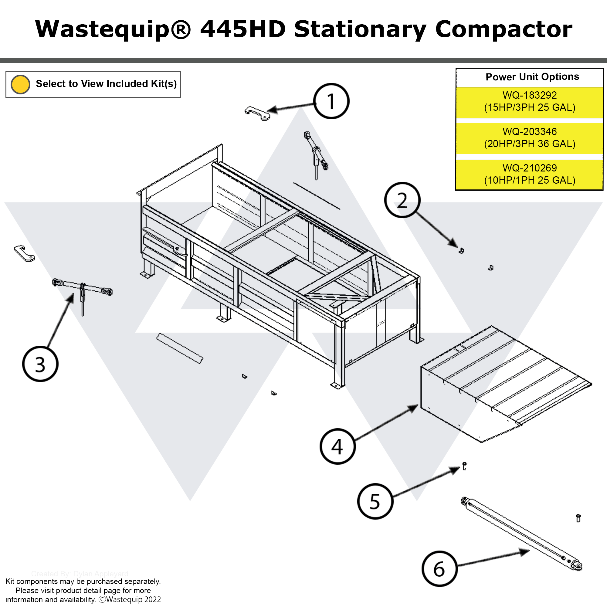 Wastequip® 445HD Stationary Compactor