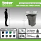 Toter® 96 Gal. Trash Can with Smooth Wheels and Lid slider navigation image