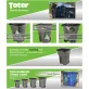 Toter® 96 Gal. Trash Can with Smooth Wheels and Lid slider navigation image