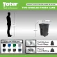 Toter® 48 Gal. Trash Can with Smooth Wheels and Lid slider navigation image