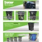 Toter® 48 Gal. Trash Can with Smooth Wheels and Lid slider navigation image