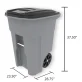 Toter® 48 Gal. Trash Can with Smooth Wheels and Lid slider navigation image